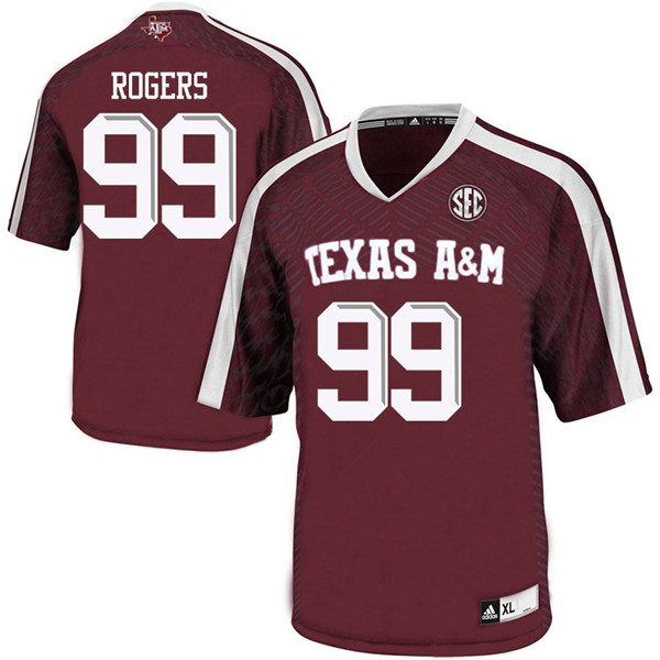 Men #99 Josh Rogers Texas Aggies College Football Jerseys Sale-Maroon